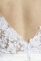 Robe de mariée naturel plissé avec décoration dentelle textile en tulle ligne a