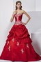 Robe de quinceanera longue textile taffetas appliques cordon avec perle