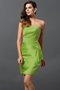 Robe demoiselle d'honneur gaine avec zip de bustier avec sans manches en satin