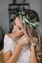 Robe de mariée mode de princesse manche nulle d'epaule ajourée naturel