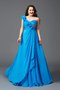 Robe de bal en grandes tailles manche nulle a-ligne fermeutre eclair de princesse