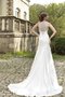 Robe de mariée classique naturel ruché avec cristal jusqu'au sol