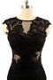 Robe de bal classique luxueux de col bateau de sirène avec manche épeules enveloppants