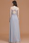 Robe demoiselle d'honneur de princesse ligne a ruché manche nulle avec chiffon