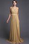 Robe demoiselle d'honneur naturel longue avec chiffon ligne a de lotus