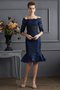 Robe mère de mariée bref naturel en taffetas collant au niveau de genou