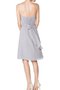 Robe demoiselle d'honneur simple de col en cœur au niveau de genou ligne a avec chiffon