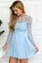 Robe de graduation naturel bref fermeutre eclair encolure ronde de princesse