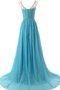 Robe demoiselle d'honneur naturel ligne a ruché longueru au niveau de sol avec chiffon