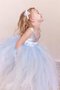 Robe cortège fille ceinture v encolure avec ruban avec gradins en tulle