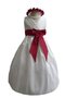 Robe cortège fille elégant v encolure ligne a manche nulle