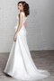 Robe de mariée cordon v encolure avec fronce en satin en forme