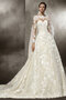 Robe de mariée rêveur avec zip appliques elevé intemporel