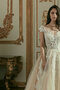 Robe de mariée versicolor avec perle branle junoesque classique