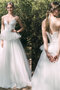 Robe de mariée fait main de traîne courte manche nulle solennel romantique