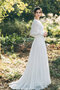 Robe de mariée ligne a chaming en plein air satin en simulation formelle