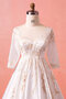 Robe de mariée magnifique en 3/4 manche naturel romantique longue