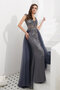 Robe de bal manche nulle enchanteur textile en tulle longue chic