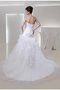 Robe de mariée en organza avec fronce cordon de sirène de traîne mi-longue