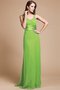 Robe demoiselle d'honneur naturel avec chiffon de col en v de lotus manche nulle
