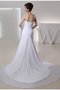 Robe de mariée plissé de bustier avec sans manches ligne a en chiffon