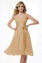 Robe demoiselle d'honneur plissage naturel fermeutre eclair avec fronce manche nulle