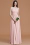Robe demoiselle d'honneur de princesse ligne a ruché manche nulle avec chiffon