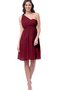 Robe demoiselle d'honneur bref avec chiffon col en forme de cœur bandouliere spaghetti