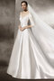 Robe de mariée captivant avec lacets avec manche 1/2 vintage solennel