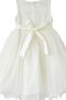 Robe cortège fille plissage avec fleurs ligne a avec zip longueur au ras du sol