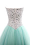 Robe de quinceanera facile sexy en tulle lache manche nulle