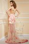 Robe de bal longue naturel maillot grandes bretelles decoration en fleur