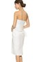 Robe de mariée plissage de bustier collant textile taffetas avec fronce