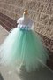 Robe cortège fille avec ruban avec perle en tulle avec décoration dentelle ceinture