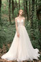 Robe de mariée morden avec zip de traîne courte en tout plein air impressioé