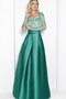 Robe de bal simple attirent longue avec décoration dentelle avec manche longue