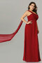 Robe de bal d'empire voyant longue naturel charmeuse