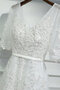 Robe de mariée grosses soldes a salle intérieure avec manche 3/4 de col en v longue