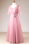 Robe fête de la rentrée en 1/2 manche frappant longue modeste chic