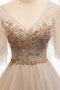 Robe de bal en satin en tulle distinctif ligne a naturel