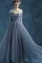 Robe de bal cordon textile en tulle ligne a col en bateau trou serre