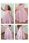 Robe cortège fille avec nœud en organza de mode de bal de lotus manche nulle