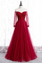 Robe de bal divin en salle encolure ronde avec perles longue