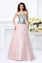 Robe de quinceanera longue de mode de bal en satin avec perle manche nulle