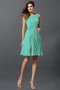 Robe demoiselle d'honneur bref encolure ronde manche nulle avec perle avec zip