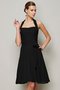 Robe demoiselle d'honneur courte naturel avec chiffon dénudé avec zip