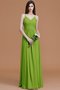 Robe demoiselle d'honneur de princesse ligne a ruché manche nulle avec chiffon