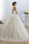 Robe de mariée manche nulle longueur au ras du sol sans dos textile en tulle de mode de bal