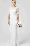 Robe de mariée plissage delicat simple col u profond trou de serrure