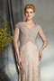 Robe mère de mariée naturel longue collant longueur au niveau de sol en chiffon